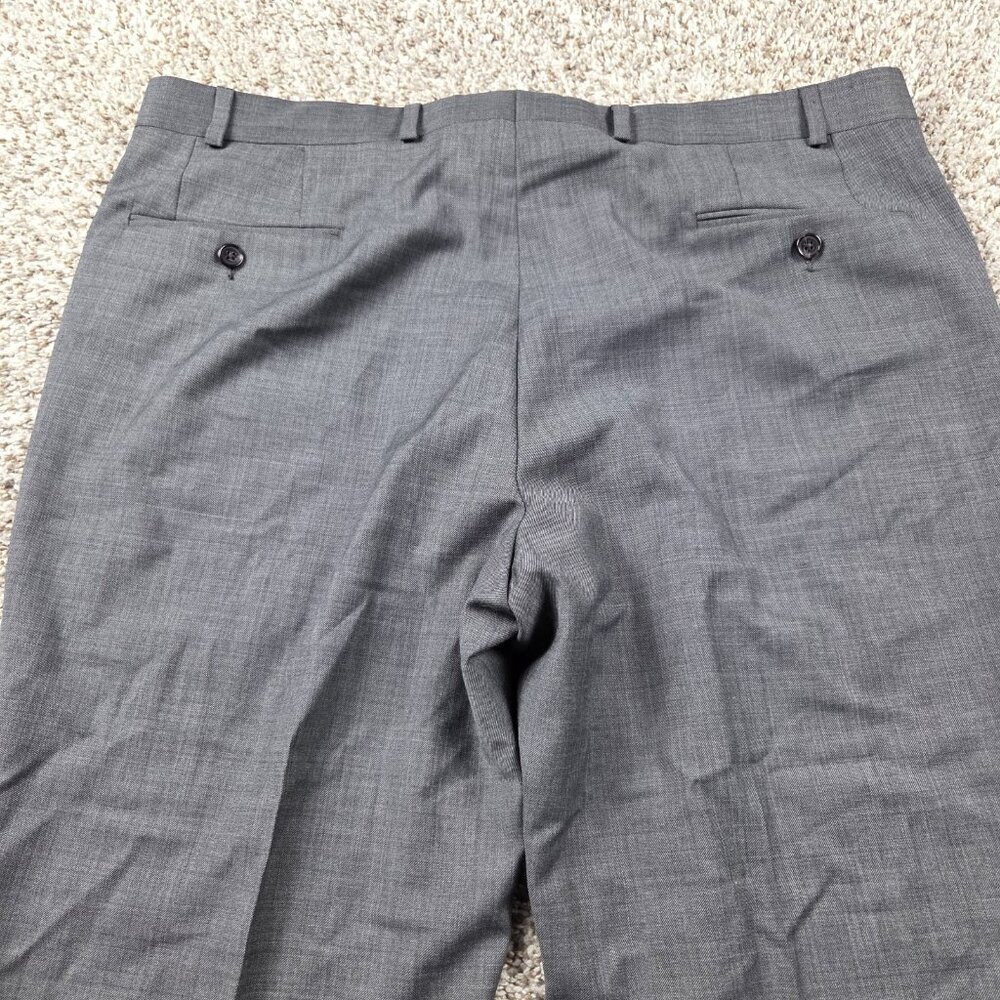 Lauren Ralph Lauren Dress Pants Mens 38x32 Gray Poly Blend Flat Front Trousers - Picture 6 of 7